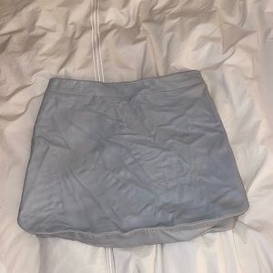 Intermix grey leather skirt